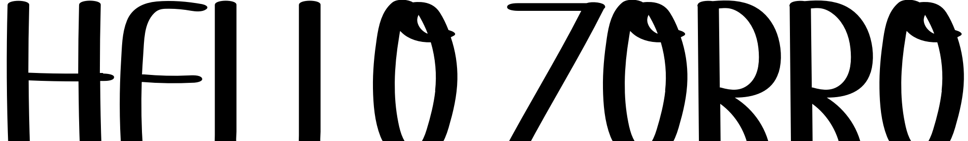 Font HELLO ZORRO