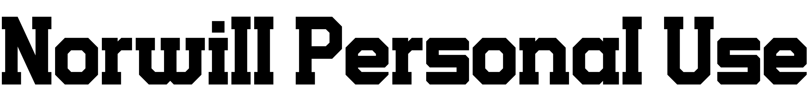 Font Norwill Personal Use