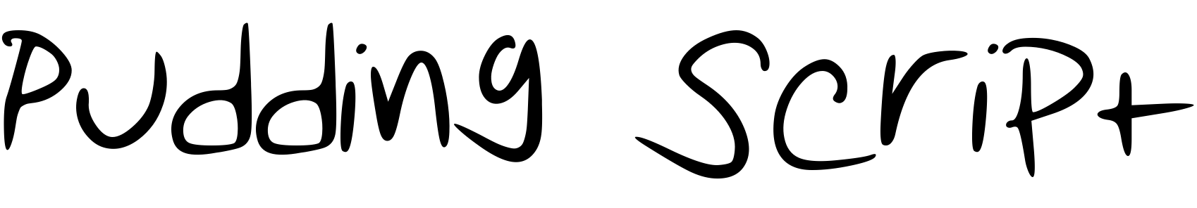 Font Pudding Script