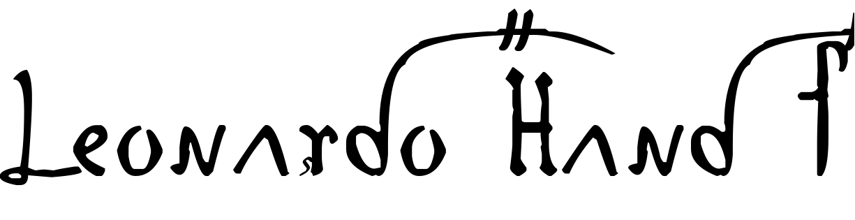 Font Leonardo Hand F