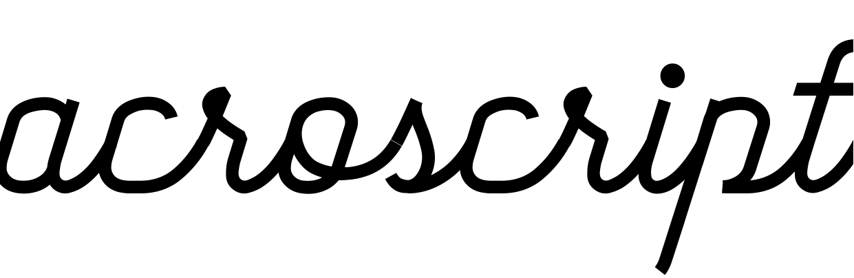Font acroscript