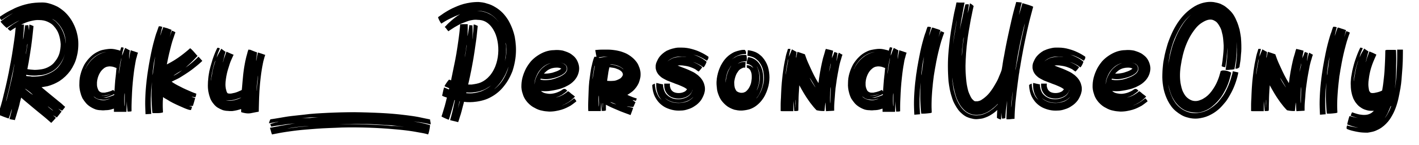 Font Raku_PersonalUseOnly