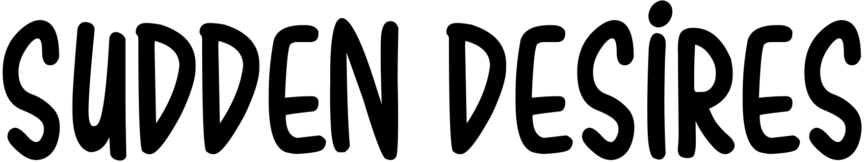 Font Sudden Desires