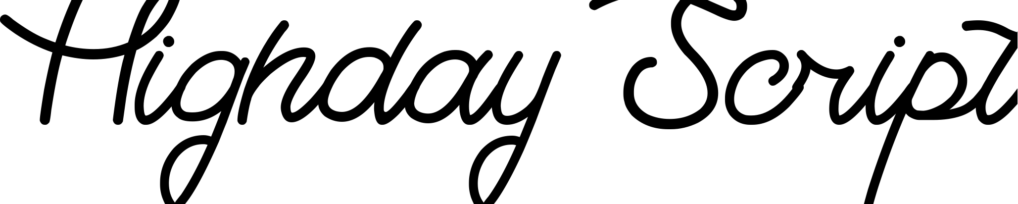 Font Highday Script