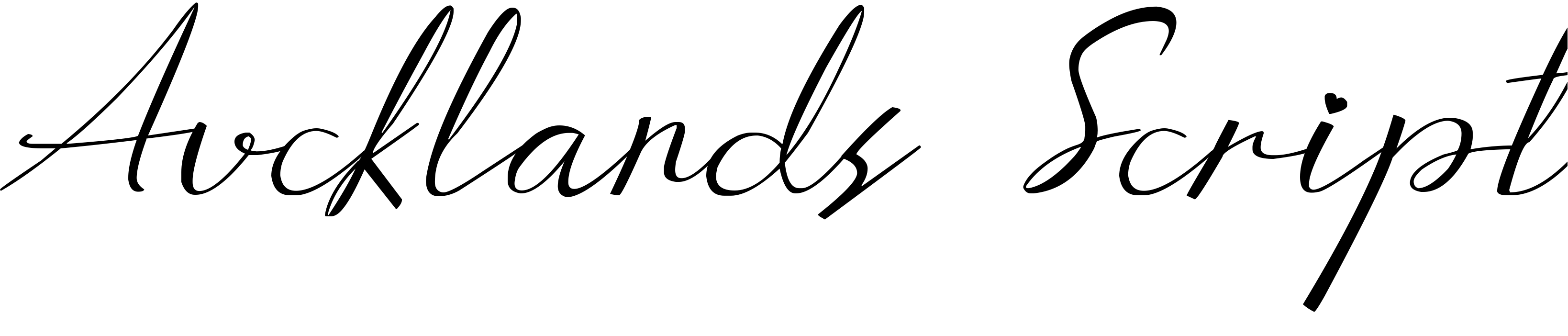 Font Aucklands Script