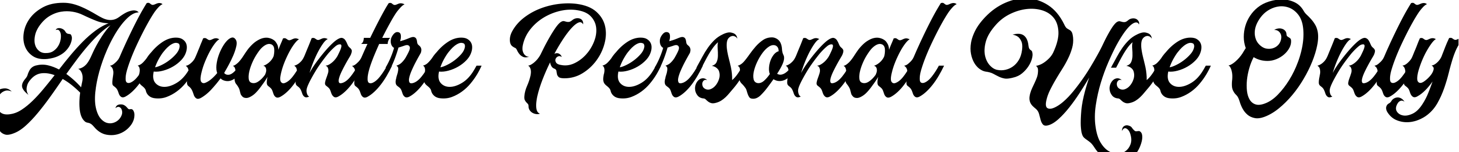 Font Alevantre Personal Use Only