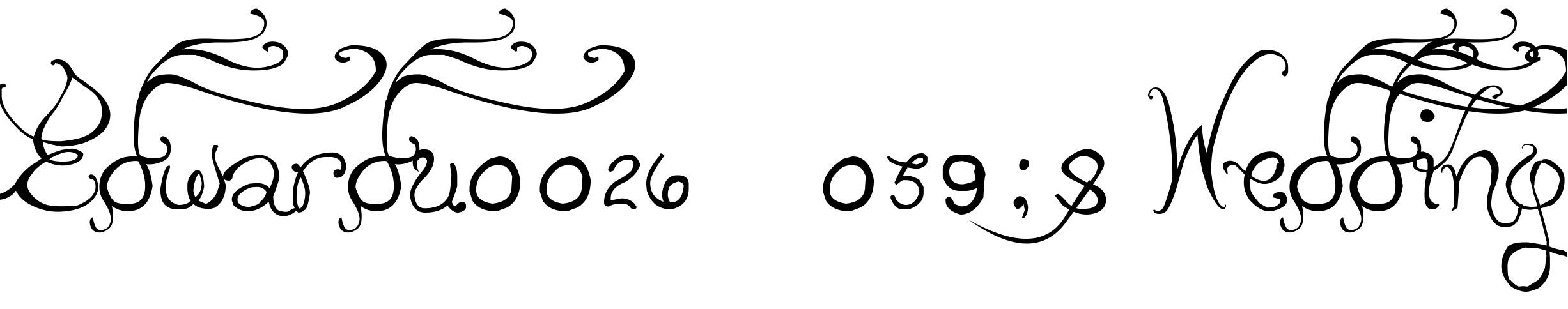 Font Edward\u0026#039;s Wedding