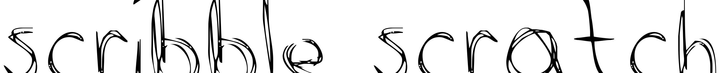 Font scribble scratch