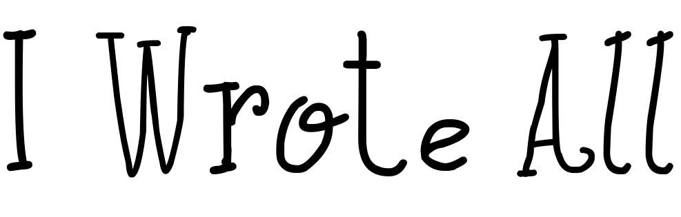 Font I Wrote All