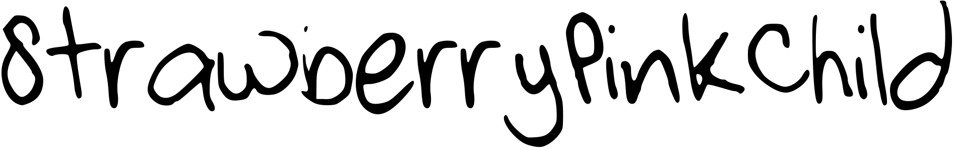Font StrawberryPinkChild