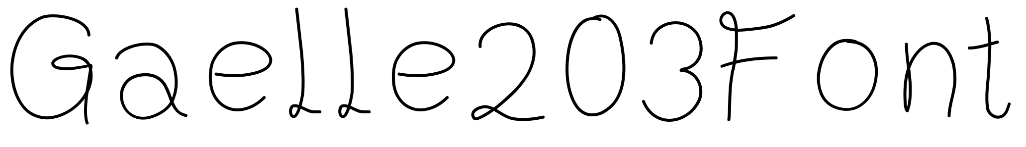 Font Gaelle203Font