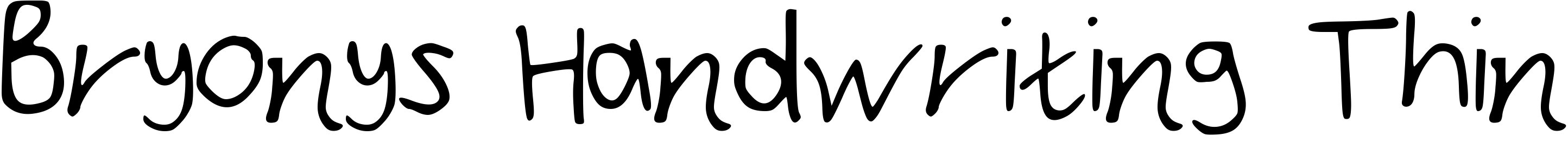 Font Bryonys_Handwriting_Thin