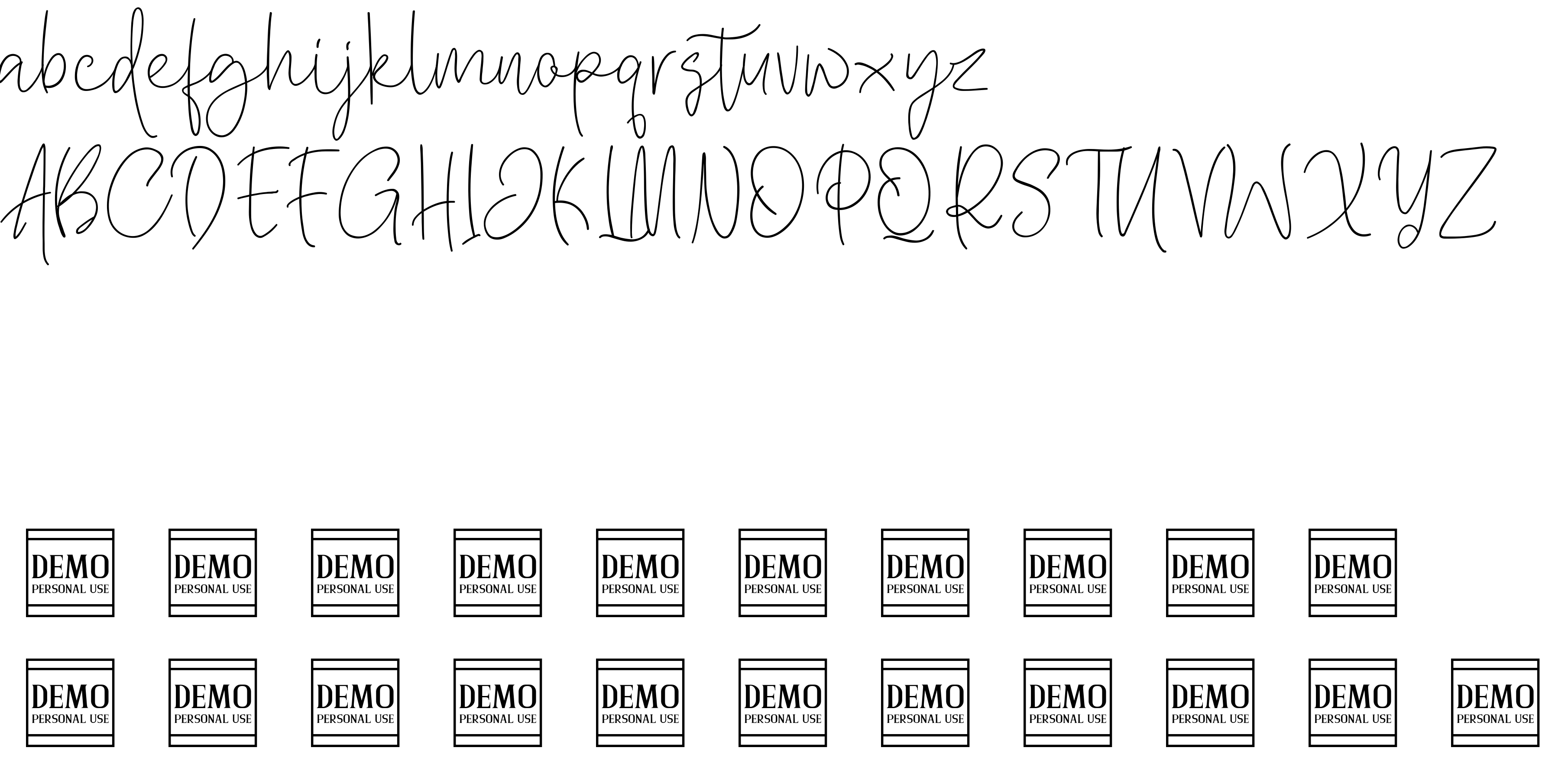 Preview font Wilgaty Pen DEMO