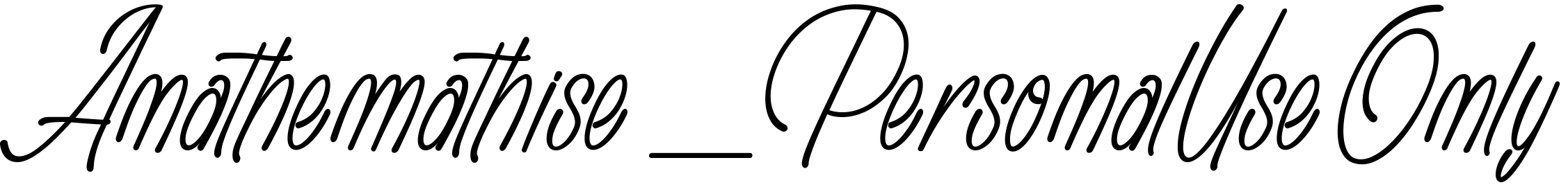 Font Anathemathise_PersonalUseOnly