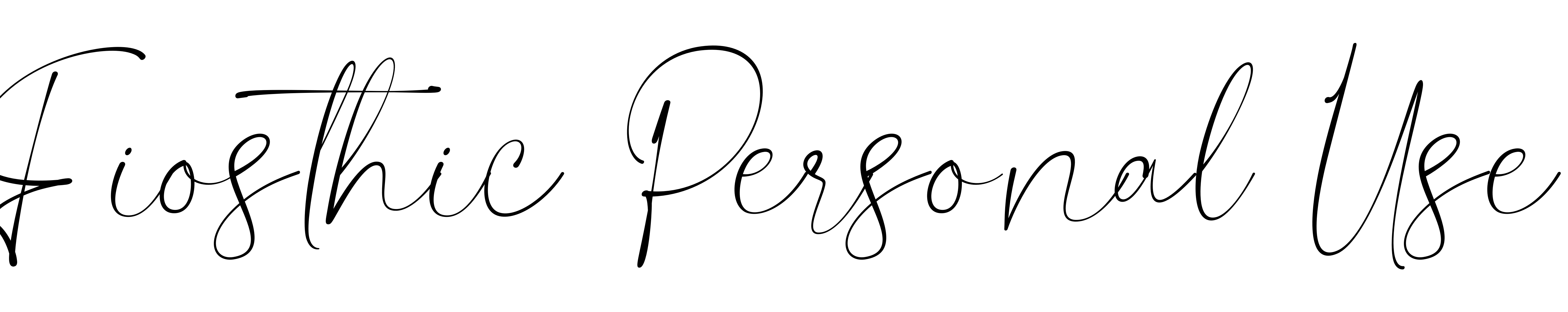 Font Fiosthic Personal Use