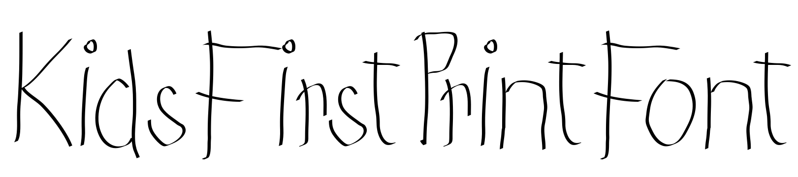 Font KidsFirstPrintFont