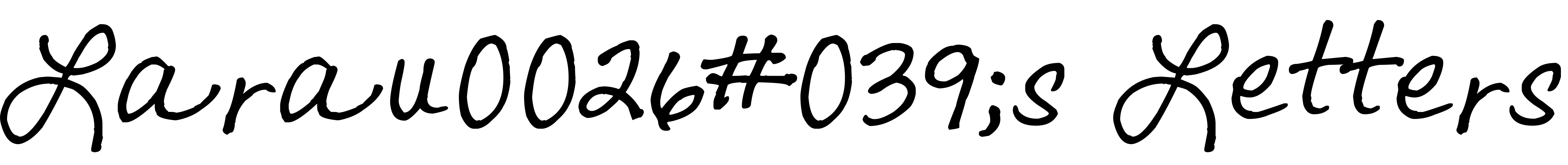 Font Lara\u0026#039;s Letters