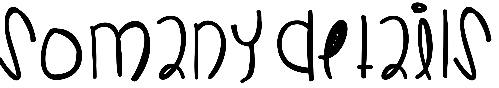 Font SoManyDetails