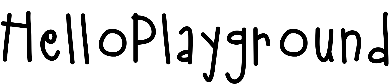 Font HelloPlayground