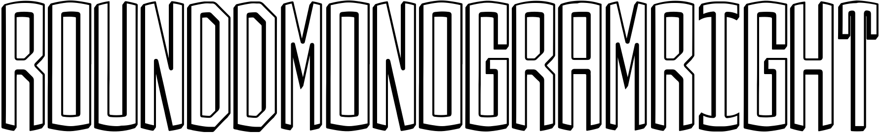 Font Round_3D_Monogram_Right
