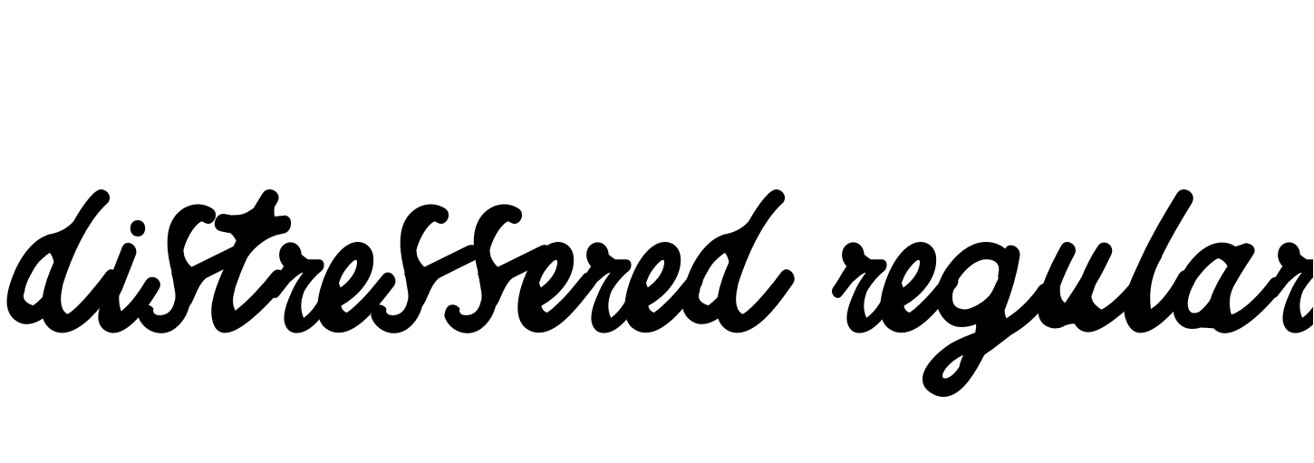 Font distressered regular