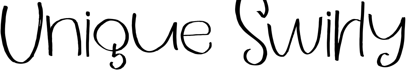 Font Unique Swirly