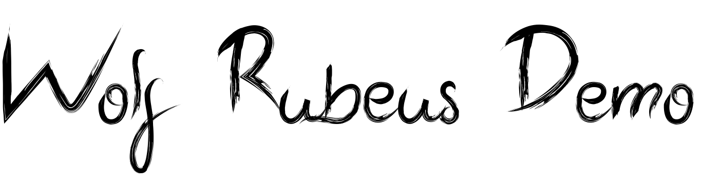 Font Wolf Rubeus Demo