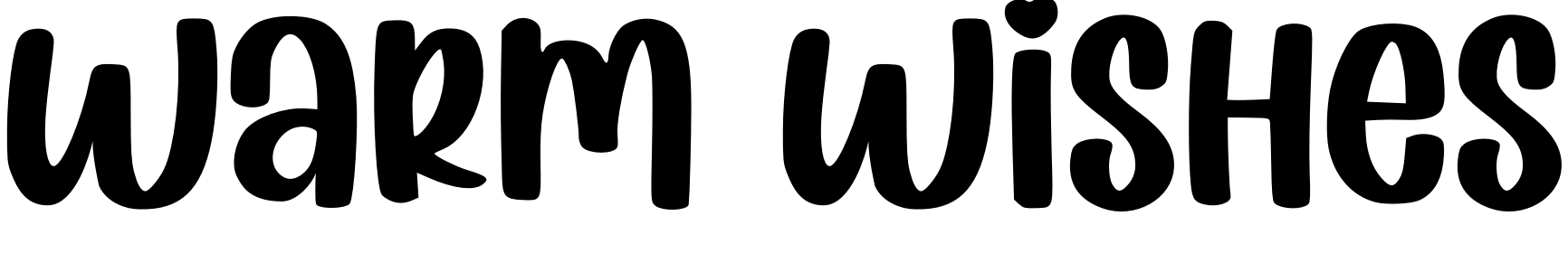 Font Warm Wishes