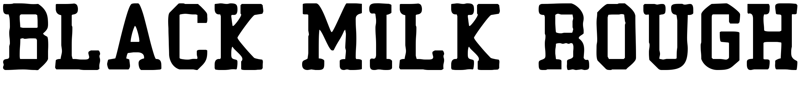 Font Black Milk Rough