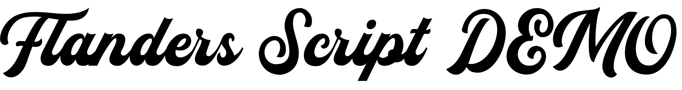Font Flanders Script DEMO