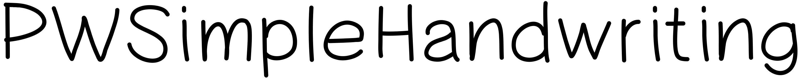 Font PWSimpleHandwriting