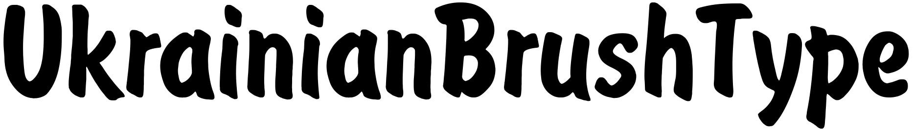 Font UkrainianBrushType