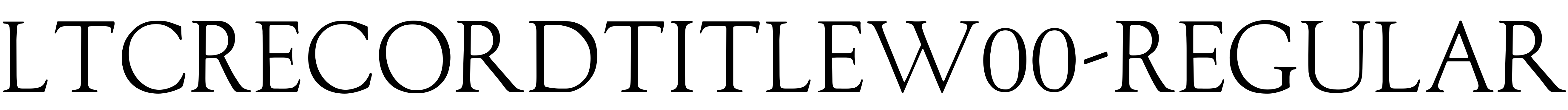 Font LTCRecordTitleW00-Regular