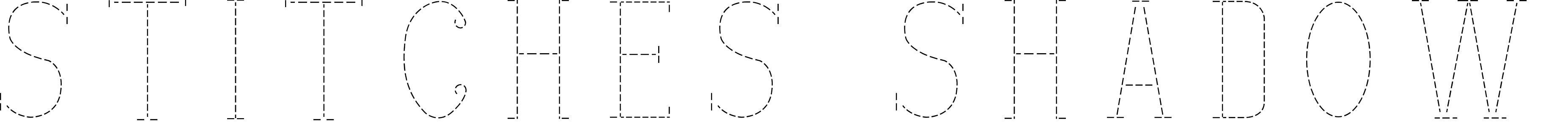Font stitches shadow