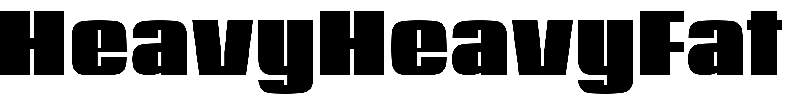 Font HeavyHeavyFat
