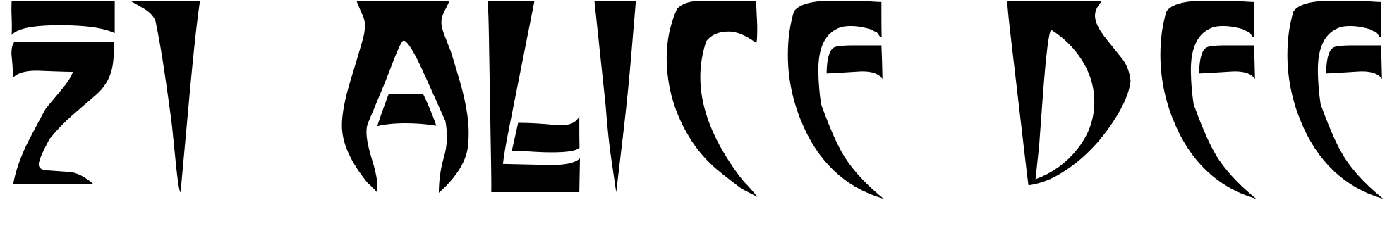 Font Z1 Alice Dee