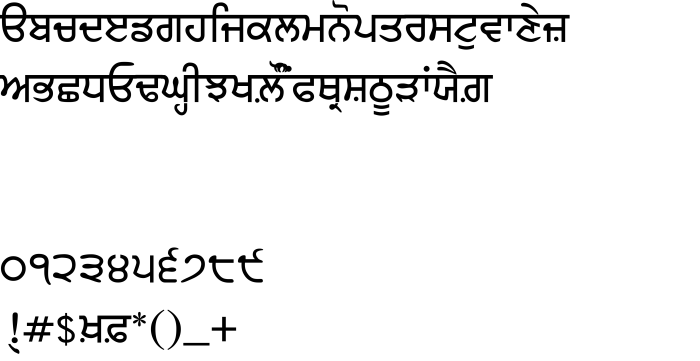 Шрифт GurbaniAkharHeavy