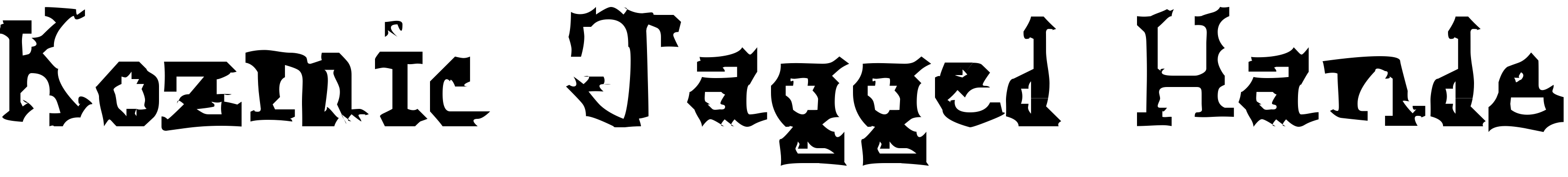 Font Kozmic Jagged Hands