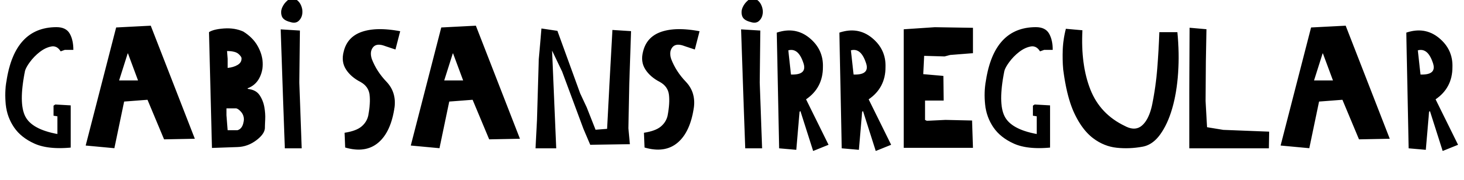 Font Gabi Sans Irregular