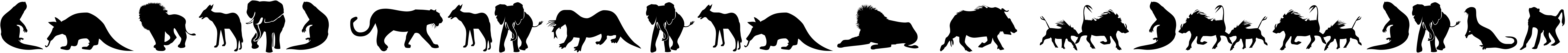 Font Afrika Wildlife B Mammals2