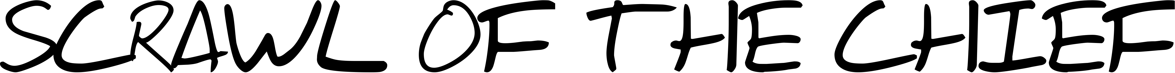 Font Scrawl Of The Chief