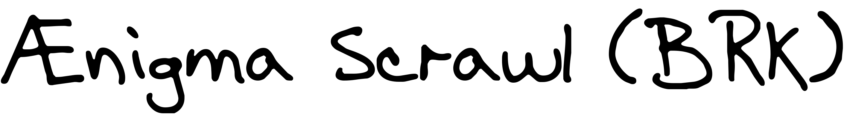 Font Ænigma Scrawl (BRK)