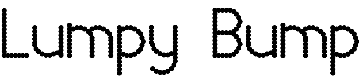 Font Lumpy Bump