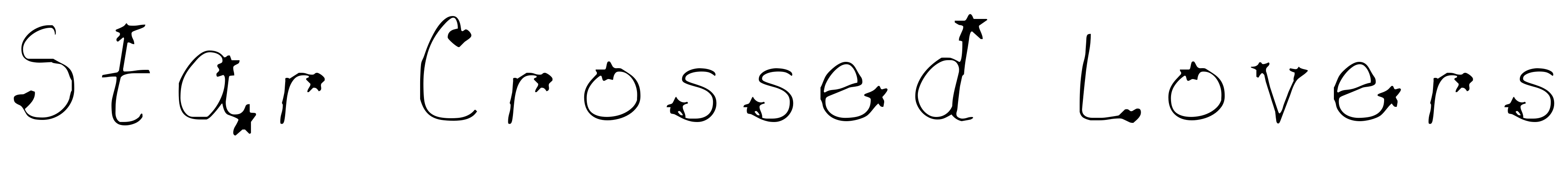 Font Star-Crossed Lovers