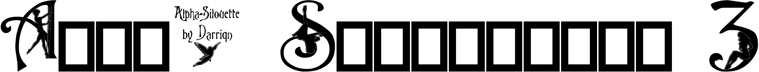 Font Alpha Silouettes 3