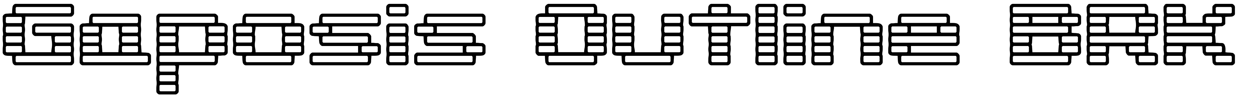 Font Gaposis Outline BRK