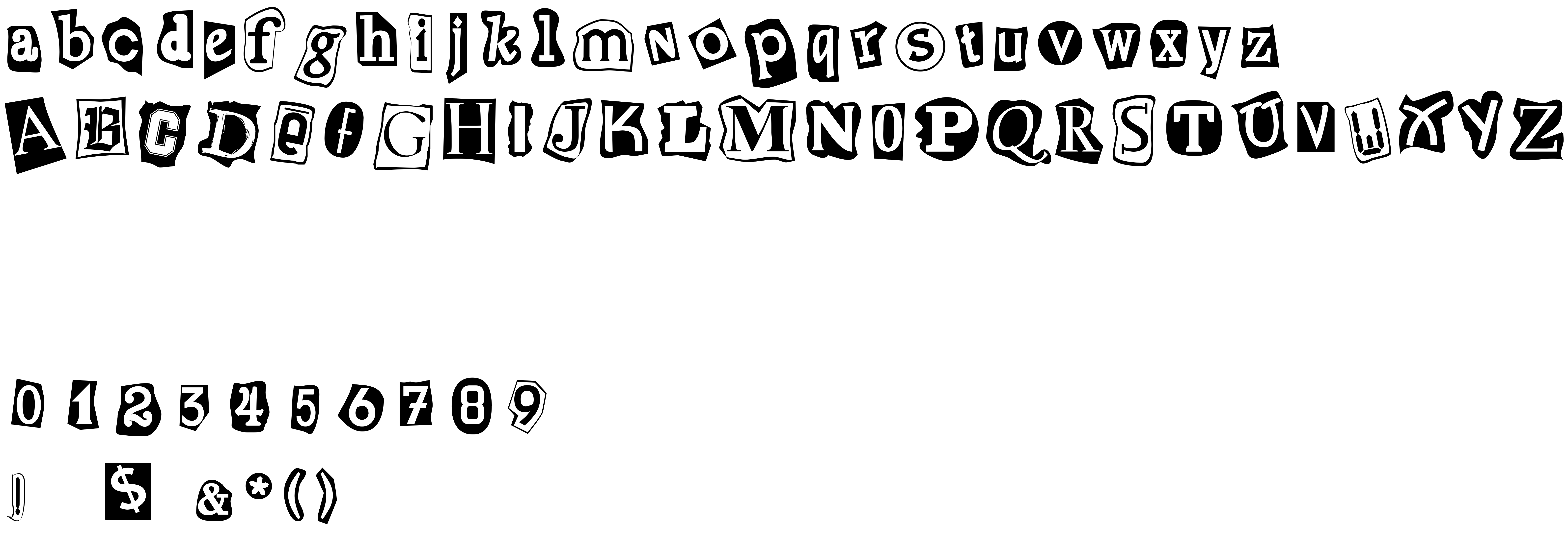 Preview font Erpressung