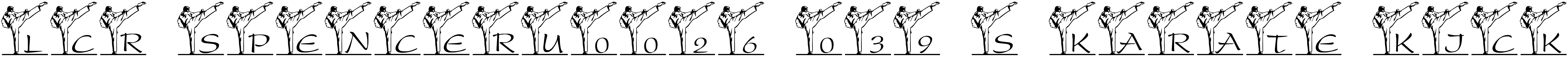 Font LCR Spencer\u0026#039;s Karate Kick