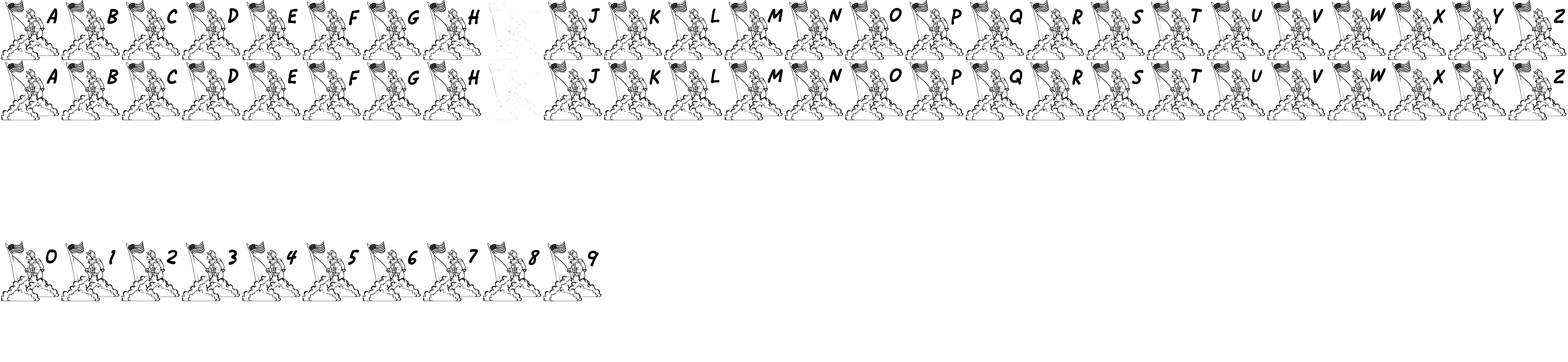 Preview font LCR She Proudly Waves LSF