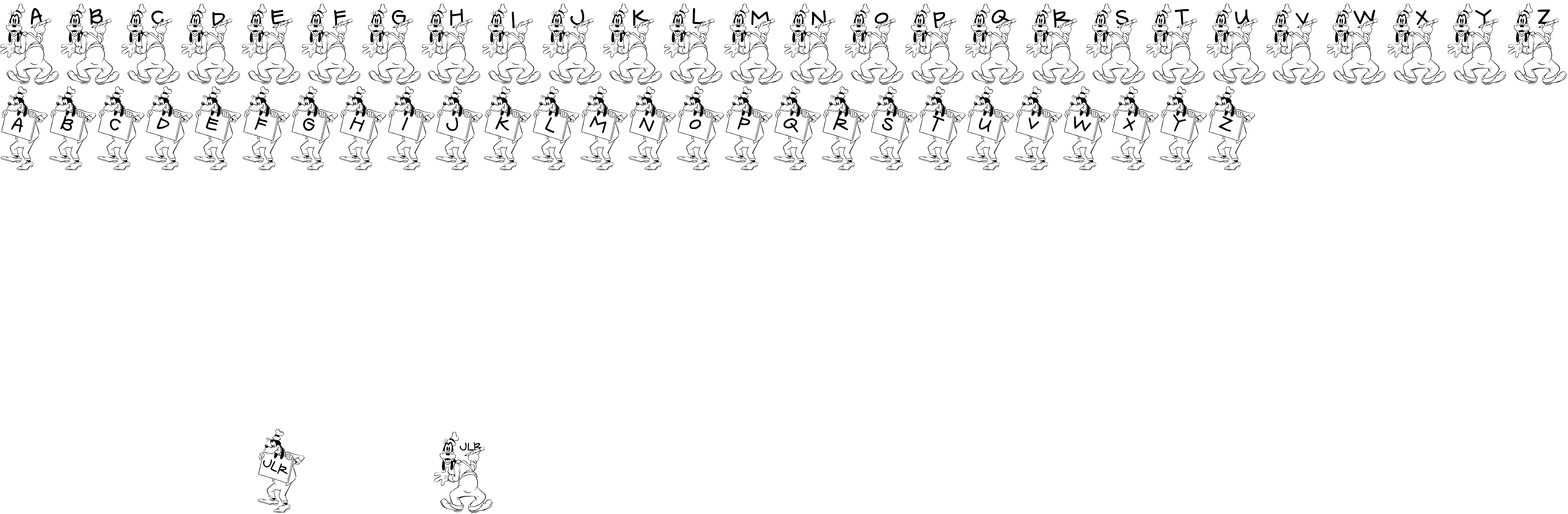 Preview font JLR Goofy Writing
